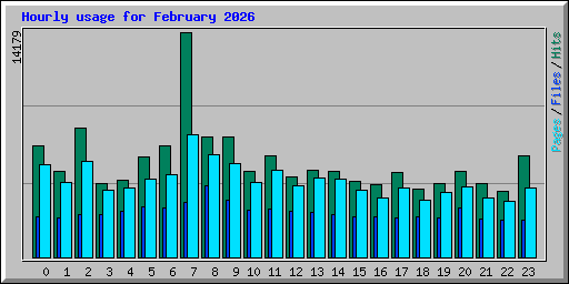 Hourly usage for February 2026